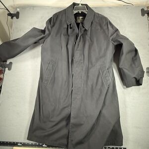 London Fog Lined Removable Overcoat Men's Size 46 Long Black